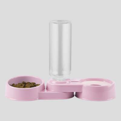 Dog Cat Feeder Bowl Pet Food Water Bowl &No-Splash Water Dispenser Double Pet Bowls Automatic Water feeder